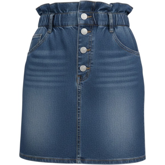 Scotch & Soda Dresses & Skirts - Scotch & Soda Denim Skirt Womens Small Blue Paperbag Waist Button Front Mini